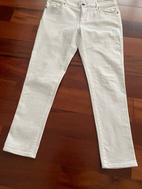 LOFT White Straight-Leg Jeans